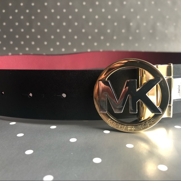 Michael Kors reversible belt burgundy/black size L - Picture 4 of 8